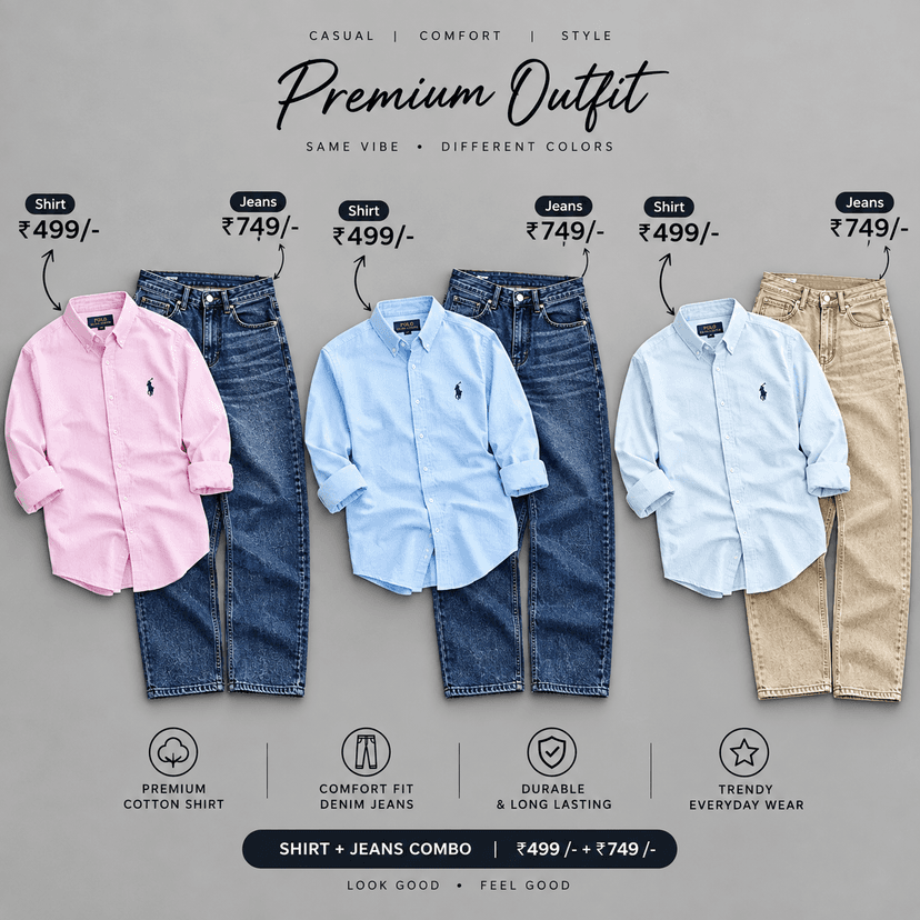 Essential Baggy Pants and shirt 👕 COMBO